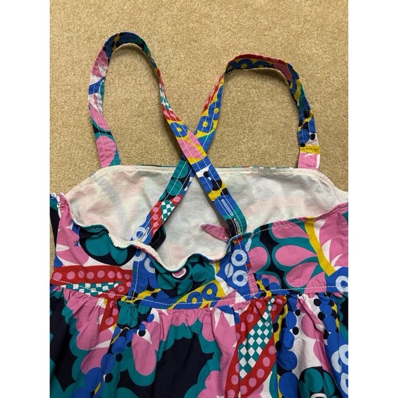 J. Crew Apron Maxi Dress Ratti Kaleidoscope Floral Size 10 - Picture 4 of 10